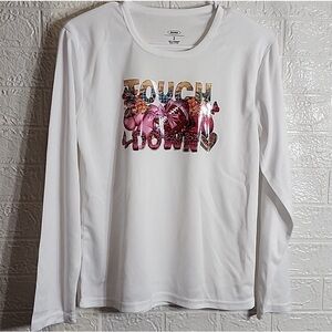 Womens White Long Sleeve Graphic Tee